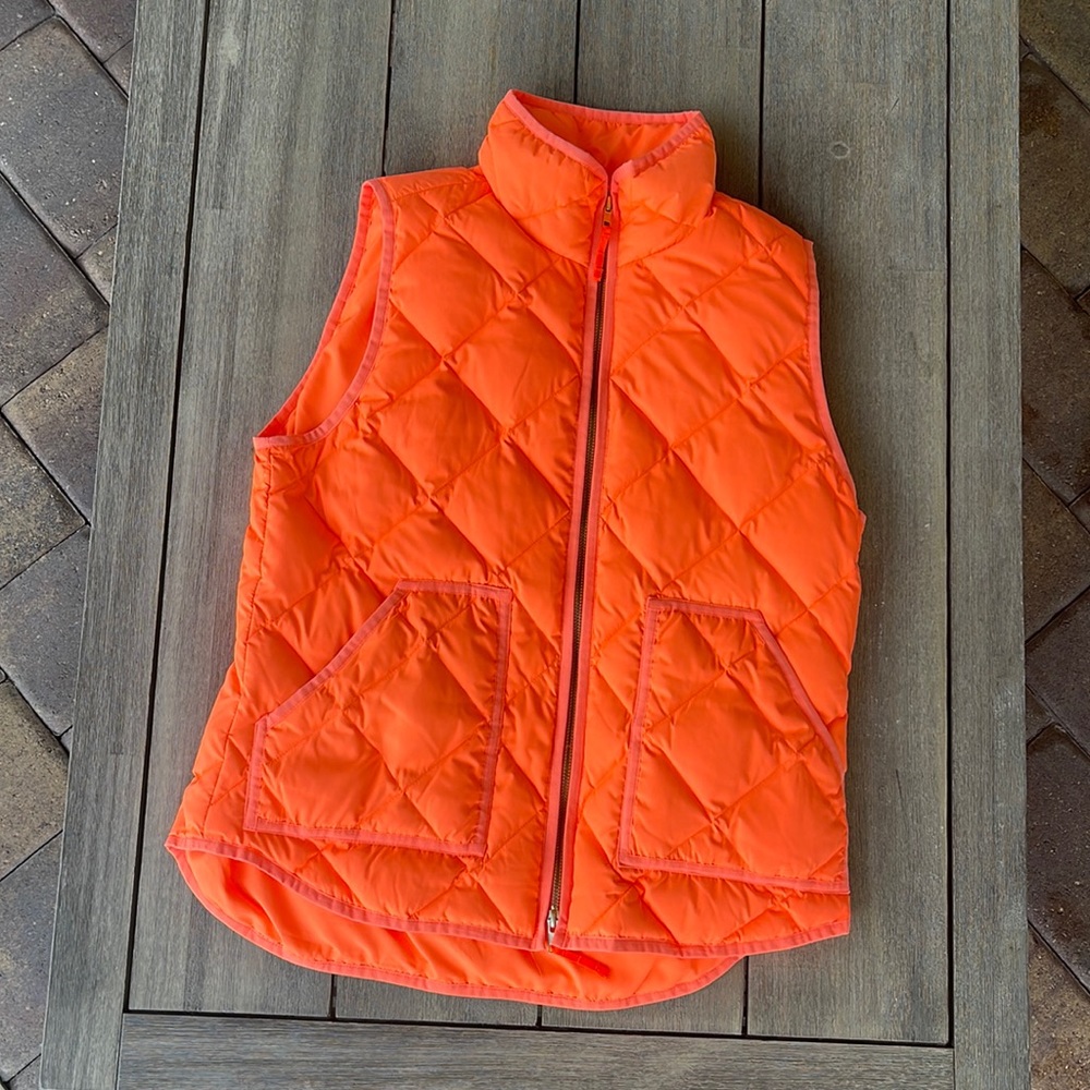 JCrew vest orange medium